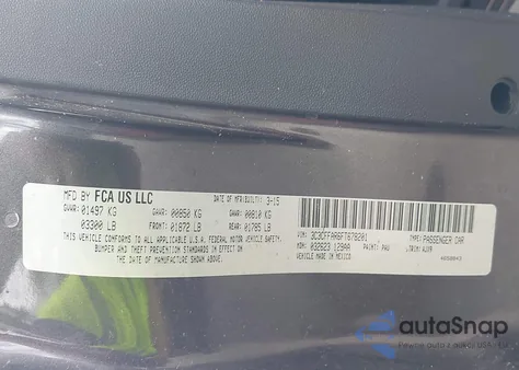 2015 Fiat 500 Ribelle из США, поврежденный, VIN 3C3CFFAR6FT678201